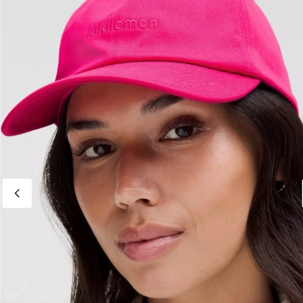 lululemon Unisex Classic Ball Cap in Hot Pink with Logo Spell Out